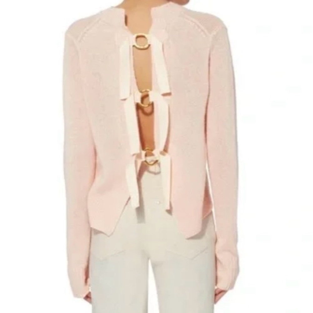 10 Crosby Derek Lam Soft Pink/Peach Crew Neck Cashmere Sweater